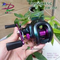 Máy ngang câu cá 7 màu, ánh tím DH 200 Máy câu lure.