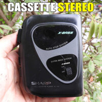 Máy nghe nhạc Cassette Stereo SHARP JC119 cầm tay nhỏ gọn nghe hay có Extra BAss