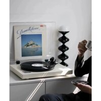 Máy nghe nhạc đĩa than Aunets X60 trắng classic chính hãng và tặng kèm đĩa than cổ điển khi mua máy