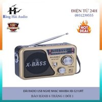 Máy nghe nhạc kiêm đài Radio FM Waxiba XB-521URT- có đèn pin có hỗ trợ thẻ nhớ TF và USB,