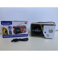 Máy nghe nhạc kiêm đài Radio FM Waxiba XB-521URT - Đài FM 521 có hỗ trợ thẻ nhớ TF và USB có đèn pin