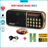 Máy nghe nhạc mp3 BKK B851 - Loa nghe nhạc mini đa năng – Đài nghe pháp kinh Phật - Đài FM- 2 Pin 2 khe thẻ - 3W