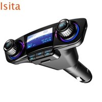 Máy nghe nhạc MP3 ISITAFTB, Bộ phát FM / AUX màn hình LCD sạc nhanh, Phát hiện điện áp ABS có thể xoay đa năng Bluetooth 5.0 Bộ chuyển đổi nội thất ô tô Phụ kiện nội thất ô tô