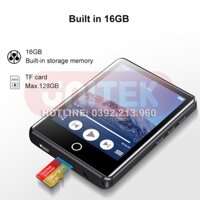 Máy Nghe Nhạc MP3 Màn Hình Cảm Ứng 2.8 Inch Bluetooth 5.0 (Có Loa Ngoài) - Bộ Nhớ Trong 16GB - Ruizu M6 Hàng Chính Hãng