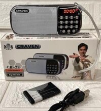 Máy nghe nhạc thẻ nhớ, USB, đài FM CRAVEN CR-22