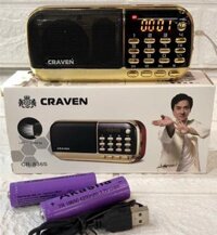 Máy nghe nhạc thẻ nhớ, USB, đài FM CRAVEN CR-836S