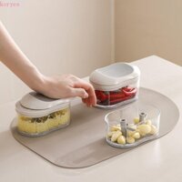 Máy nghiền tỏi KORYES, Máy xay tỏi cầm tay thiết kế đẩy tay, Máy cắt hành tây công suất lớn hiệu quả hình bầu dục đa chức năng Chili