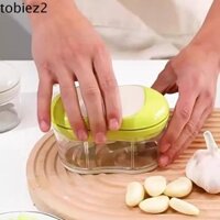 Máy nghiền tỏi TOBIEMI, Máy xay tỏi cầm tay thiết kế đẩy tay, Hình bầu dục đa chức năng Công suất lớn Máy cắt hành tiết kiệm nhân công Nấu ăn