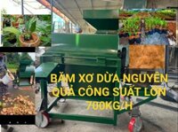 Máy nghiền xơ dừa làm phân bón năng suất 700kg/h hàng Việt Nam