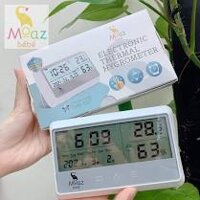 Máy nhiệt kế đo nhiệt độ phòng và độ ẩm phòng cho bé Moaz Bebe MB027 chính hãng
