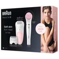 Máy nhổ lông Braun Epilator Silk-épil 5 Beauty Set 5 Wet & Dry, cạo lông, làm sạch vùng kín nữ