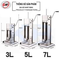 Máy nhồi lòng sụn lòng dồi , Máy đùn lạp xưởng Máy nhồi xúc xích 3L 5L 7L