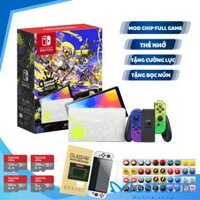 Máy Nintendo Switch OLED model Splatoon 3 Edition cũ 99% fullbox Mod Chip Full Game + Thẻ nhớ (128/256/512/1T)