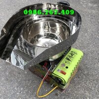 Máy nổ bắp rang bơ  gas có 2 van nối bình mini hoặc công nghiệp