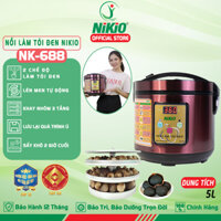 Máy Nồi Làm Tỏi Đen Nikio NK-688 - Dung Tích 5 Lít, Làm Được 1.5 Kg Tỏi, Công Nghệ Ủ Tỏi Nhật Bản Cho Tỉ Lệ Thành Công 99, Tự Động Sấy Khô Giúp Tỏi Thơm Ngon Chuẩn Vị - Đỏ Tím