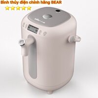 Máy Nước Nóng Để Bàn, Bình Thủy Điện Đun Và Hâm Nước Pha Sữa Cho Bé BEAR, Dung Tích 03L Có Vòi Vặn - Màu Hồng Pastel