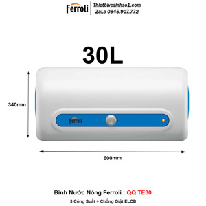 Bình nóng lạnh Ferroli QQTE 30 Lít