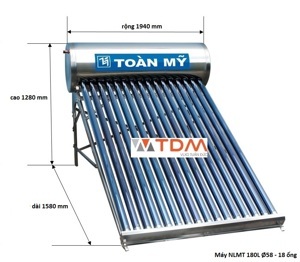 Máy nước nóng năng lượng mặt trời Toàn Mỹ 140L 58-18 I304
