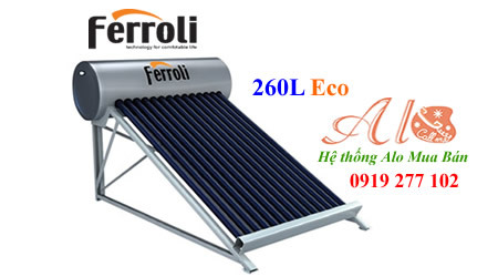 Máy nước nóng năng lượng mặt trời Ferroli 260 lít