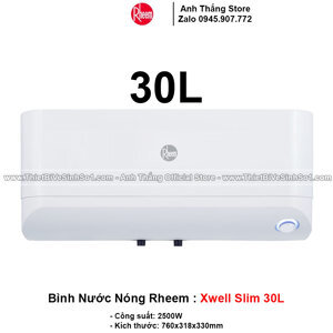 Máy nước nóng Rheem Xwell Slim XS-30 30l Ngang