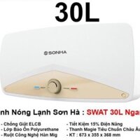 Máy nước nóng Sơn Hà Swat 30l ngang