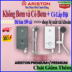 Bình nóng lạnh trực tiếp Ariston Aures Premium 4.5P có bơm