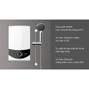 Bình nóng lạnh trực tiếp Ariston SMC45PE SBS-VN - Có bơm