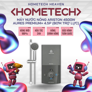 Bình nóng lạnh trực tiếp Ariston Aures Premium+ 4.5P có bơm