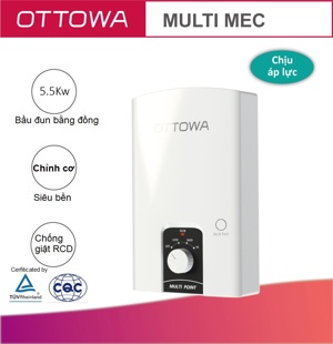 Bình nóng lạnh trực tiếp không bơm Ottowa TM5501