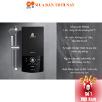 Máy nước nóng trực tiếp Ariston Aures TOP 4.5P, Có Bơm trợ lực, Dòng tính năng vượt trội