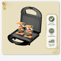 Máy nướng bánh mì, bánh sandwich chính hãng Sokany công suất 750W Loại to - Bảo hành 12 tháng