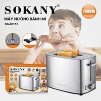 Máy nướng bánh mì Sandwich tự động SOKANY SK-08113 nướng nhanh chín, phù hợp cho bữa sáng gia đình
