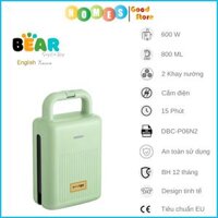 Máy Nướng Bánh Mỳ, Máy Kẹp Bánh Mỳ Sandwich-Waffle BEAR DBC-P06N2 Dung Tích 0.8 Lít, Công Suất 600 W - Hàng Chính Hãng