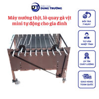 Máy Nướng Thịt Lò Quay Gà Vịt Mini Bếp Nướng Tự Động Cho Gia Đình - Tặng Kêm 10 Xiên 2 Xiên 3 Inox