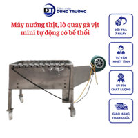 Máy Nướng Thịt Lò Quay Gà Vịt Mini Bếp Nướng Tự Động Có Bể Thổi Thuân Tiện - Tặng Kêm 10 Xiên 2 Xiên 3 Inox