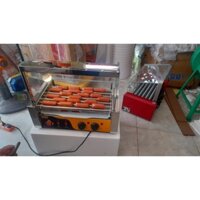 Máy nướng xúc xích kính cong 7 hàng inox