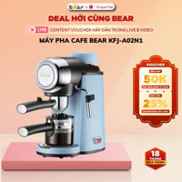 Máy pha cà phê Bear KFJ-A02N1 tự động, pha coffe Espresso, tạo bọt sữa,chất liệu cao cấp,BH 18 tháng