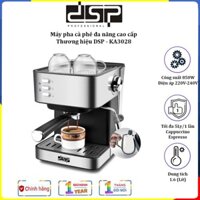 Máy Pha Cà Phê Espresso, Tự Động Tạo Bọt Sữa DSP KA3028  - Hàng Chính Hãng Bảo Hành 12 Tháng .