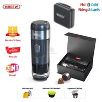 Máy pha cà phê mini HiBREW H4A cầm tay 3 trong 1 sử dụng mọi nơi, pha cafe espresso bột, viên nén