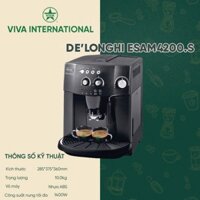 Máy Pha Cà Phê Mini Tự Động DE'LONGHI ESAM4200.S - Cao Cấp, Sang Trọng, Đậm Đà - Bảo Hành & Cam Kết Chính Hãng