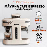 Máy pha cà phê tự động và xay hạt cà phê Moaiqo K1 tạo bọt sữa Espresso, Máy pha Coffee Latte Cho Văn Phòng Gia Đình