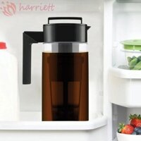 Máy pha cà phê ủ lạnh HUNIU, Nồi cà phê có tay cầm bằng silicon, Con dấu kín khí di động Dung tích lớn Bình trà đá chống trượt Nước uống trái cây