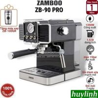 Máy pha cà phê Zamboo ZB-90 PRO - Tặng máy xay 100GR - Hàng chính hãng - Màu Đen - Có ZB-100GR