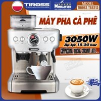 Máy pha cafe, xay cà phê tự động TIROSS TS6213 công suất lớn 3050W hàng chính hãng, làm coffe chuyên nghiệp cao cấp