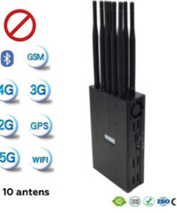 Máy Phá Sóng 10 Râu Cầm Tay Phá Sóng Điện Thoại, Wifi, 3G, 4G, 5G, Bluetooth, Định Vị Nghe Lén,…