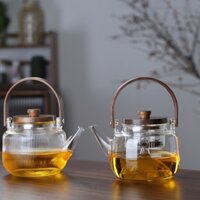 Máy Pha Trà Hộ Gia Đình Hơi Nước Thủy Tinh Ấm Trà Làm Nước Đun sôi Sức Khỏe Ấm Siêu Tốc Điện Gốm Bếp Trà Giữ Ấm Hấp Ấm Ấm Ấm Trà 11.2