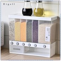 Máy phân phối ngũ cốc Máy phân phối gạo trong suốt 10L Ngũ cốc Cơm hạt tổ chức Máy phân phối thực phẩm khô cho thức ăn Hạt lúa mạch