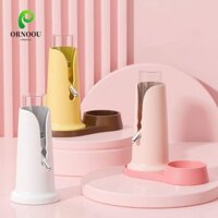 Máy phân phối nước cho thú cưng ORNOOU, Bình nước Hamster tự động có thể điều chỉnh độ cao, Thiết thực với chân đế Nhựa chống rò rỉ cho lồng thú cưng