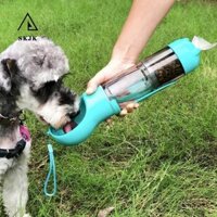 Máy phân phối thức ăn cho thú cưng SKJK, Bình nước cho chó cưng 3 trong 1 300 / 500ml, Đồ dùng cho thú cưng có hộp đựng rác và xẻng đựng thức ăn cho chó chống rò rỉ đi bộ cho chó