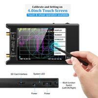 Máy phân tích mạng Vector Nano VNA-H4 4 inch 10k-1.5GHz Máy phân tích ăng-ten HF VHF UHF V4.3 Khe cắm thẻ SD